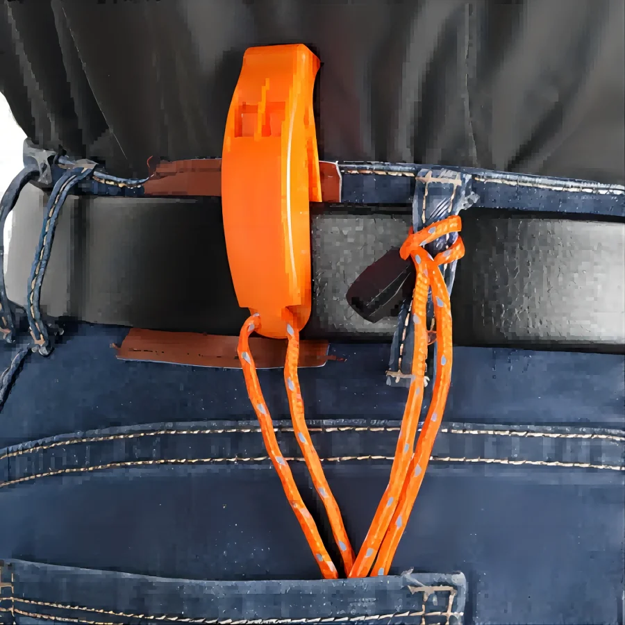 Survival Whistle Outdoor First Aid Dual Frequency Arc Treble Whistle 6pcs