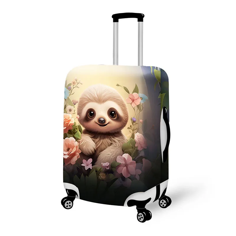 Cute Sloth Print Luggage Covers Cartoon Animals Sloth Elastic Suitcase Protective Covers Trolley Cases Cover for Travel Gift