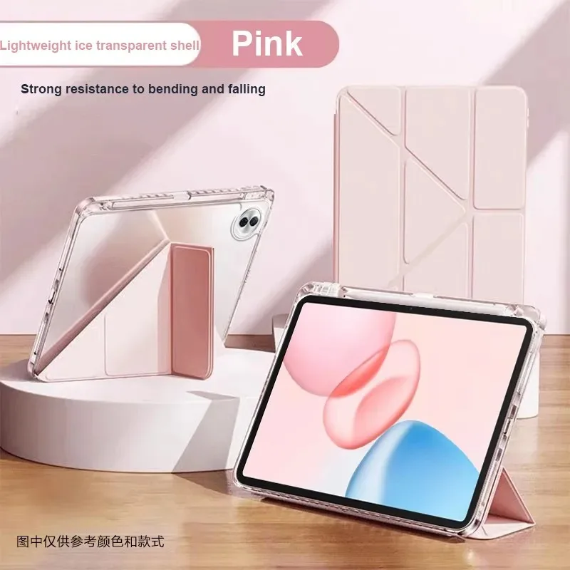 Sleek Acrylic Y-Folding Flip Case with Pen Slot