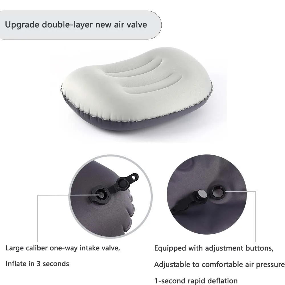 Inflatable Pillow Outdoor Compressible Folding Air Cushion For Hiking Climbing Tourism Sleeping Gear Camping Equipment