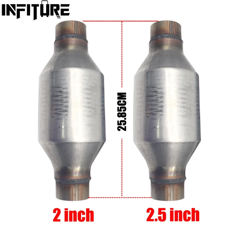 Catalytic Converter Universal 2 inch / 2.5 inch 400 cpsi High Flow Racing EURO 1 Ceramic Substrate Catalyst