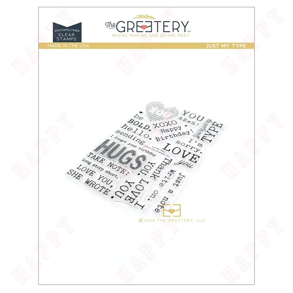 

Just My Type Stamps Reusable Embossing DIY Scrapbook Diary Greeting Card Decoration 2024 New Handmade Greeting Cards Photo Album