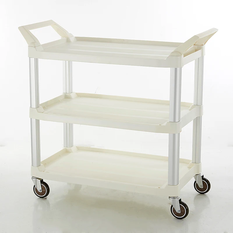 Hot Sale Factory prices Hotel Restaurant Kitchen Equipment 3 Tier Plastic Service Cart Food Trolley