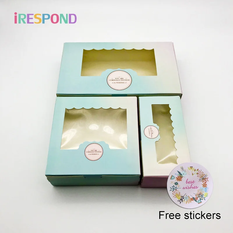 

20/50PCS Gift Box Wedding Window Candy Cookie CupCake Paper Packaging Bag Valentines Day Birthday Party Favor Supplies Cardboard