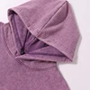 Vintage Oversized 400g Looped Pure Cotton Washed Vintage Hoodie Sweatshirt Printed Logo Custom Design Embroidered Name 4