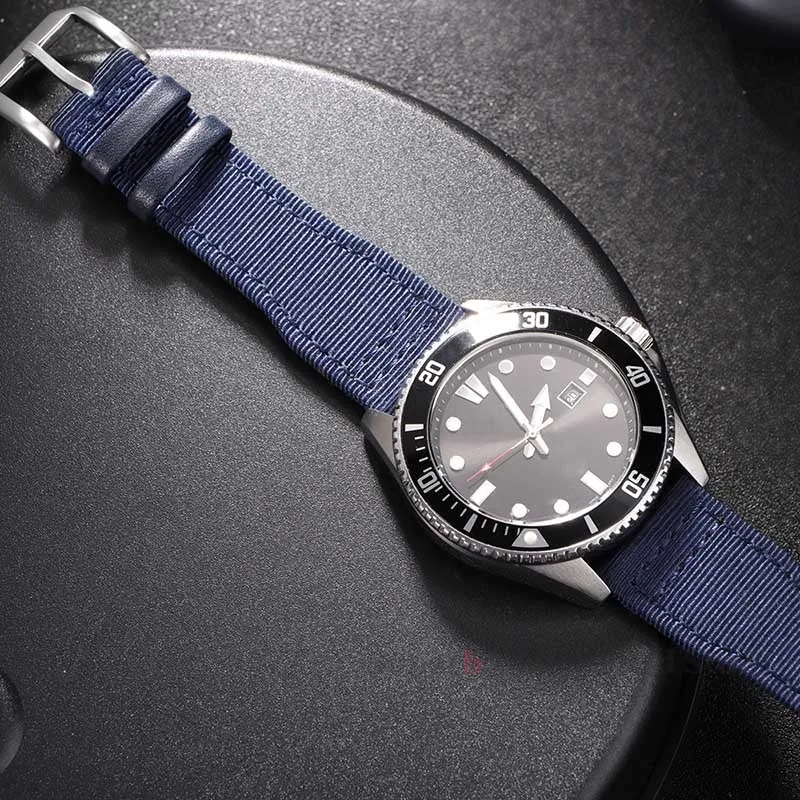 20mm 21mm 22mm Nylon Canvas Band Leder Militär Armband für IWC Pilot Strap Wasserdicht Sport Ersatz Uhr armband – Detail 12