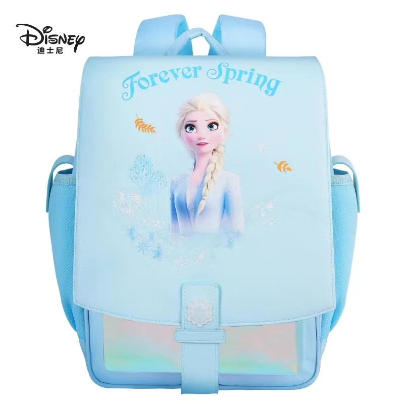 2022 Genuine Disney Frozen School Bags For Girls Elsa Anna Primary Student Shoulder Orthopedic Backpack Grade 1-3 Mochila