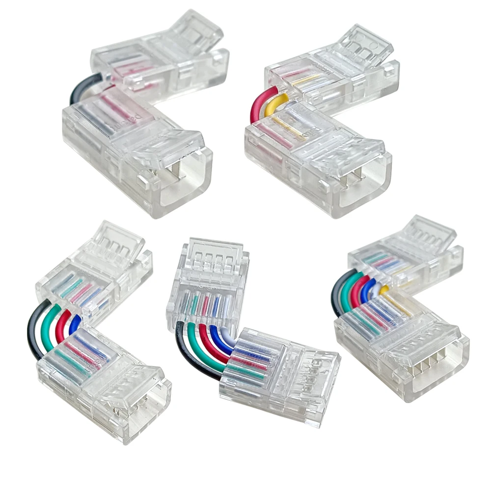 2/3/4/5/6Pin LED Light Strip Corner Connector for RGB RGBW Tape