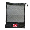 Scuba Diving Drawstring Mesh Bag Snorkel Gear Mask Storage Bag For Diver Swimming Beach Travel 15.5 x 12.5 inch 1