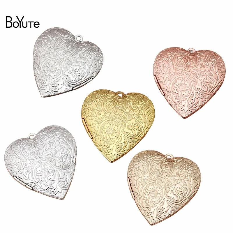 

BoYuTe (5 шт./лот) 40*9 мм металлический латунный медальон в форме сердца, подвеска, плавающая фотография, Прямая поставка с фабрики, оптовая продажа