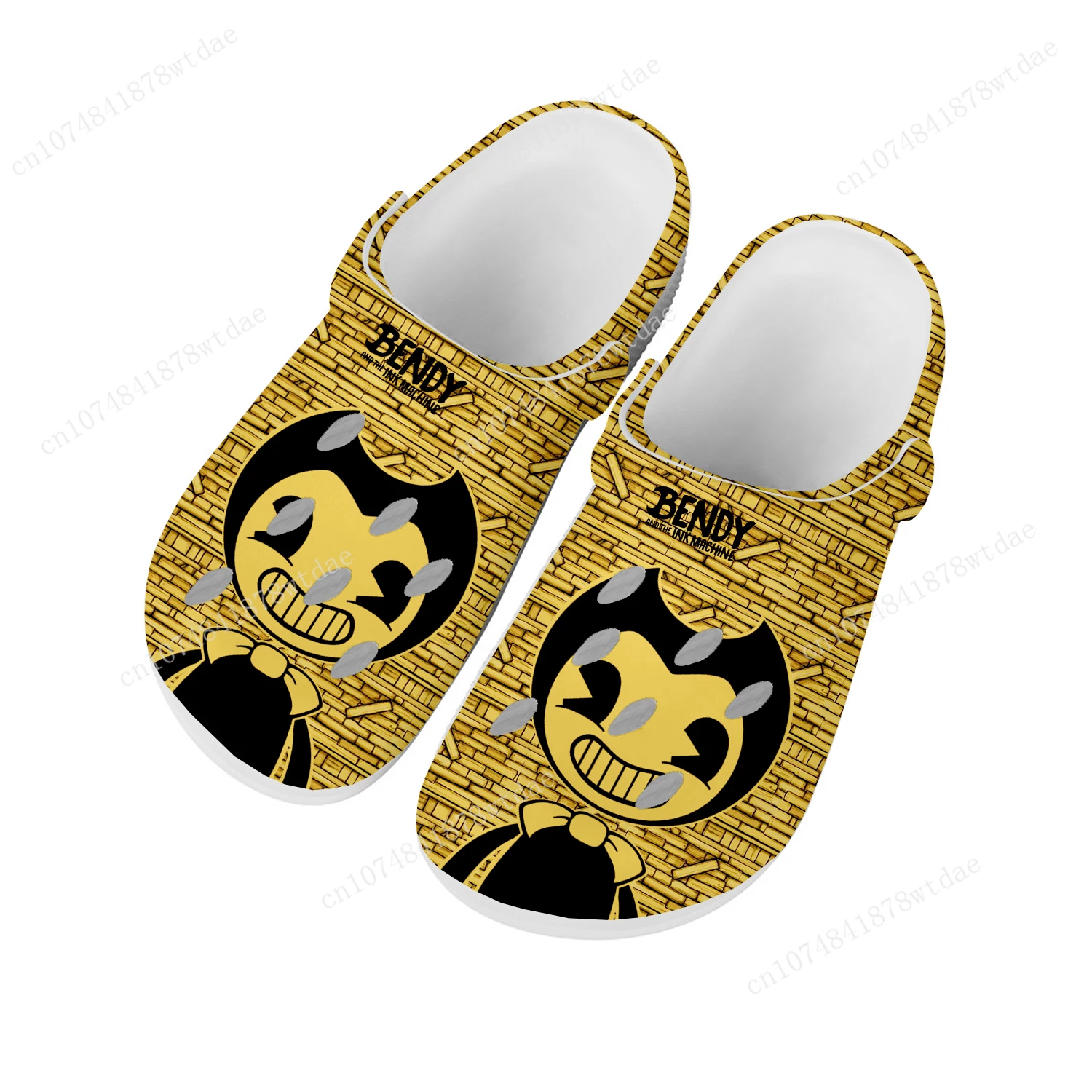 

Bendy Anime Game Ink Machines Home Clogs Men Women Youth Boy Girl Customize Water Shoes Garden Beach Hole Slippers Sandals