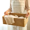 Natural Large Woven Seagrass Basket Of Straw Wicker For Home Table Fruit Bread Towels Small Kitchen Storage Container 4