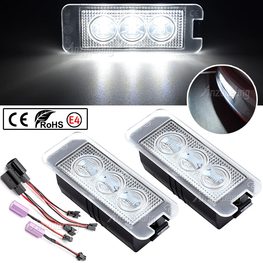 

2X Number LED License Plate Light For VW Golf MK4 MK5 MK6 new Beetle Passat CC Eos Lupo Seat Leon Altea