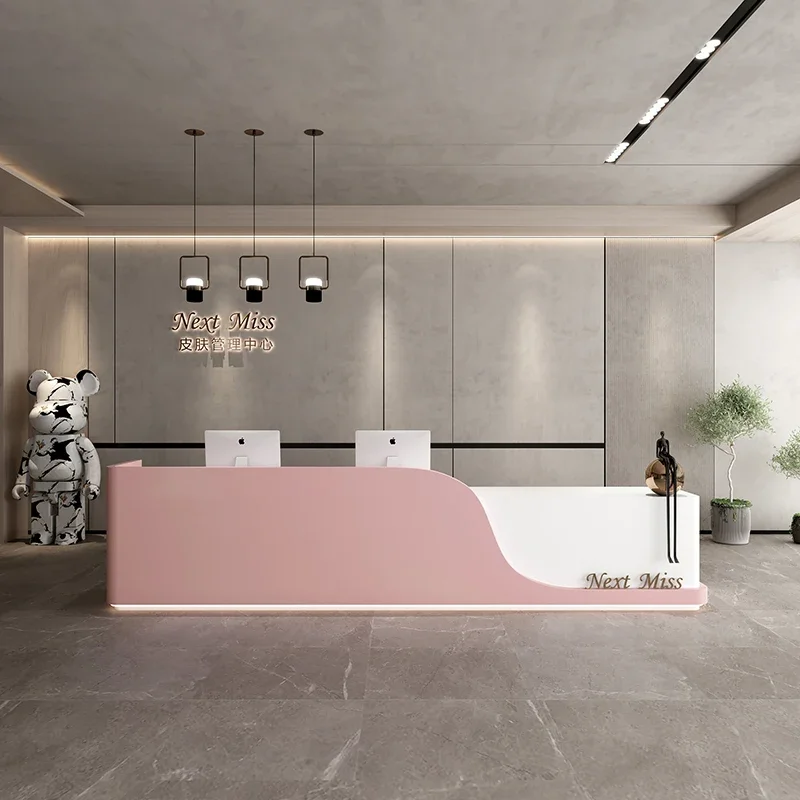 Restaurant Reception Desks Front Church Pulpit Modern Podium Stand Cash Register Checkout Retail Counter Bureau Bar Furniture