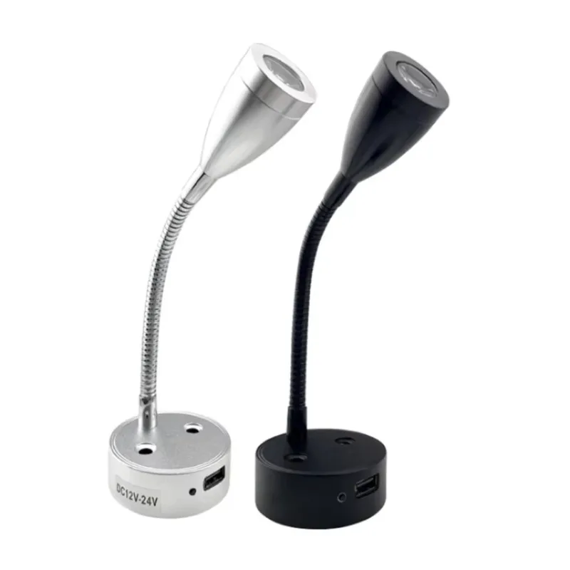 12V 24V RV boat LED reading light flexible touch switch wall light suitable for RV yacht cabin household use
