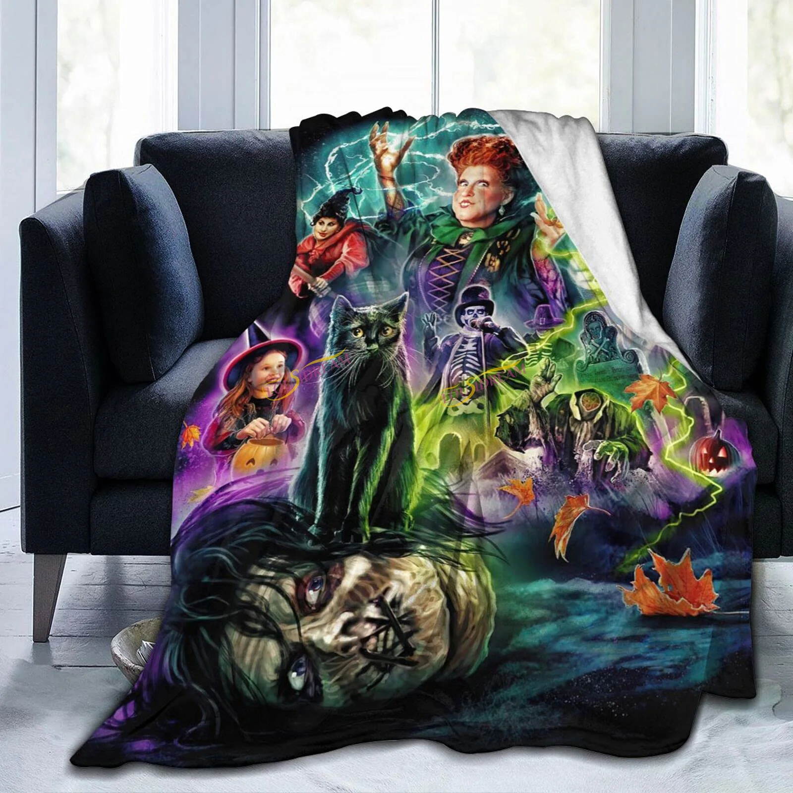 Одеяло Hocus Pocus Фланелевое шерстяное одеяло удобное теплое подходит для дивана или