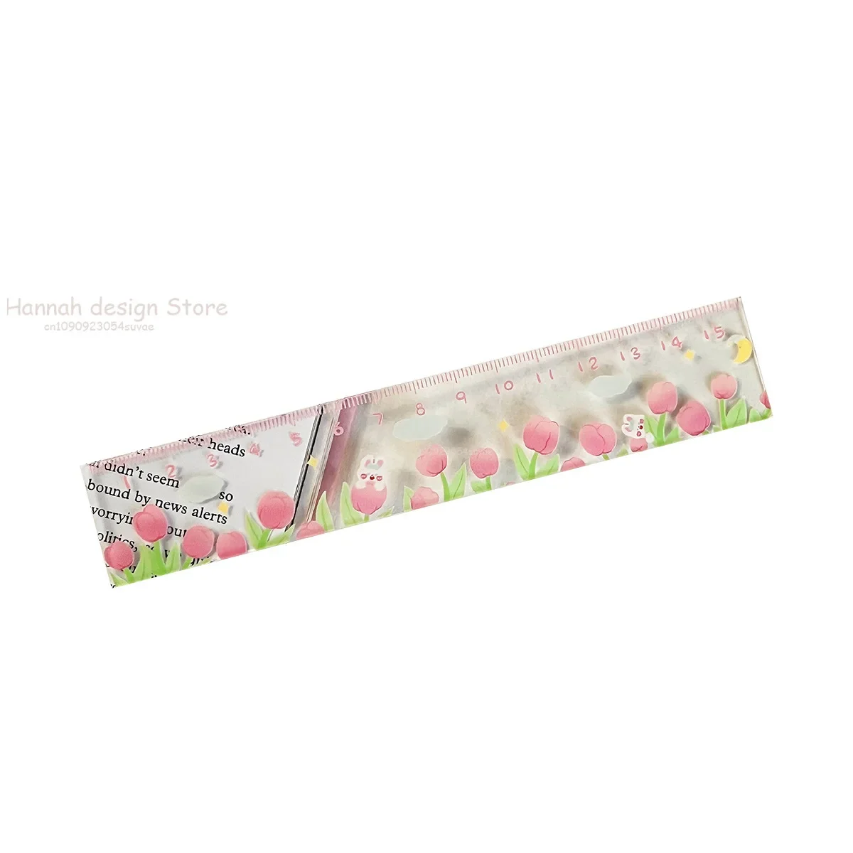 15cm Bear rabbit Ruler Multifunction Drawing Tools Student Cartoon Rulers Double-duty