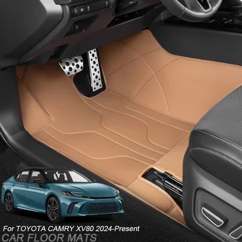 Toyota Camry XV80 2024 – Present Custom Nappa Leather Car Mats – Luxury Waterproof Interior Floor Pad Accessory