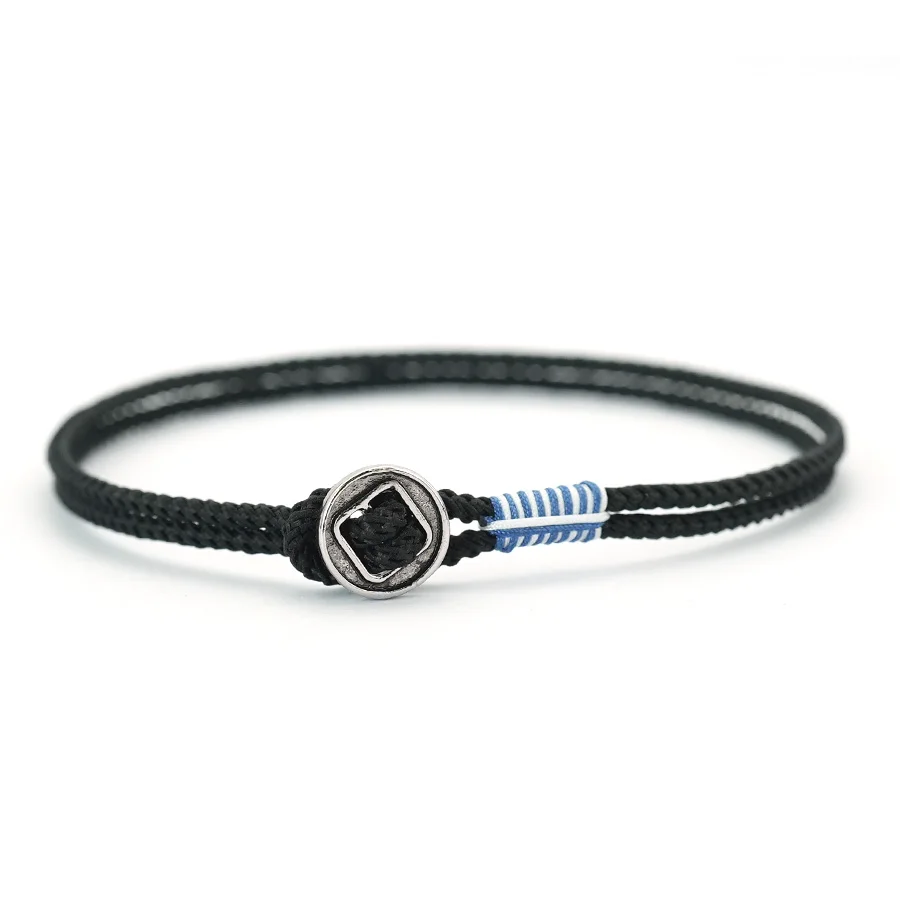 Noter Stilvolles 2 mm dünnes Schnurarmband für Männer Retro Silber Farbe Wikinger Handaccessoires Perfektes Geschenk für Ihn Pulsera Cuerda – Detail 10