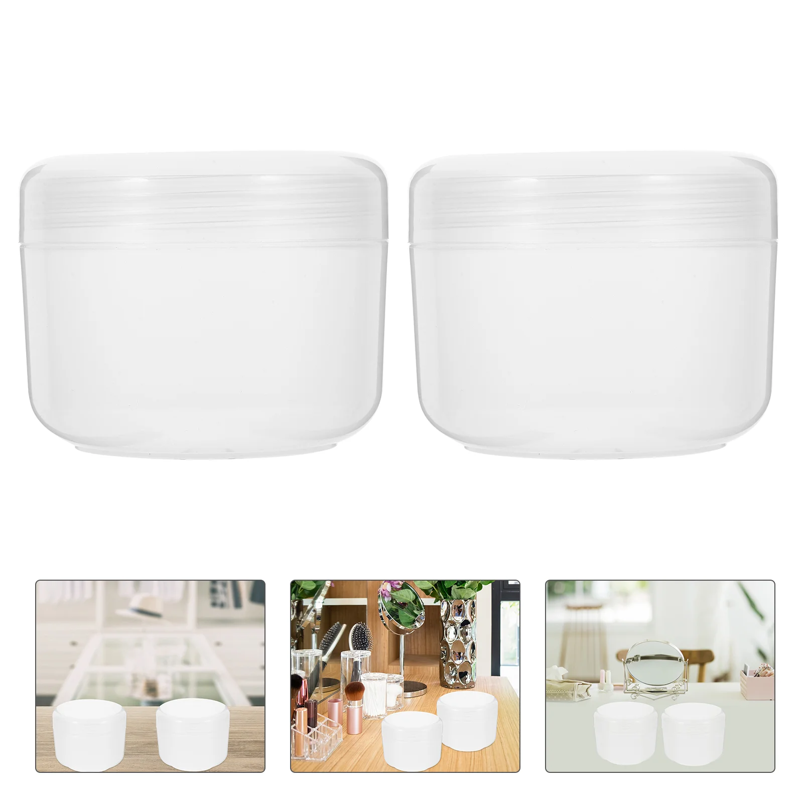 

4 Pcs Bottled Cosmetics Lotion Jar Sample Containers Cream Makeup Bags Little Travel Jars for Small with Lid Pp Lids