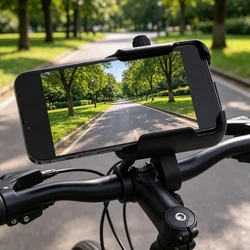 Premium Cycling Phone Holder for Road and Mountain Bikes (Black)