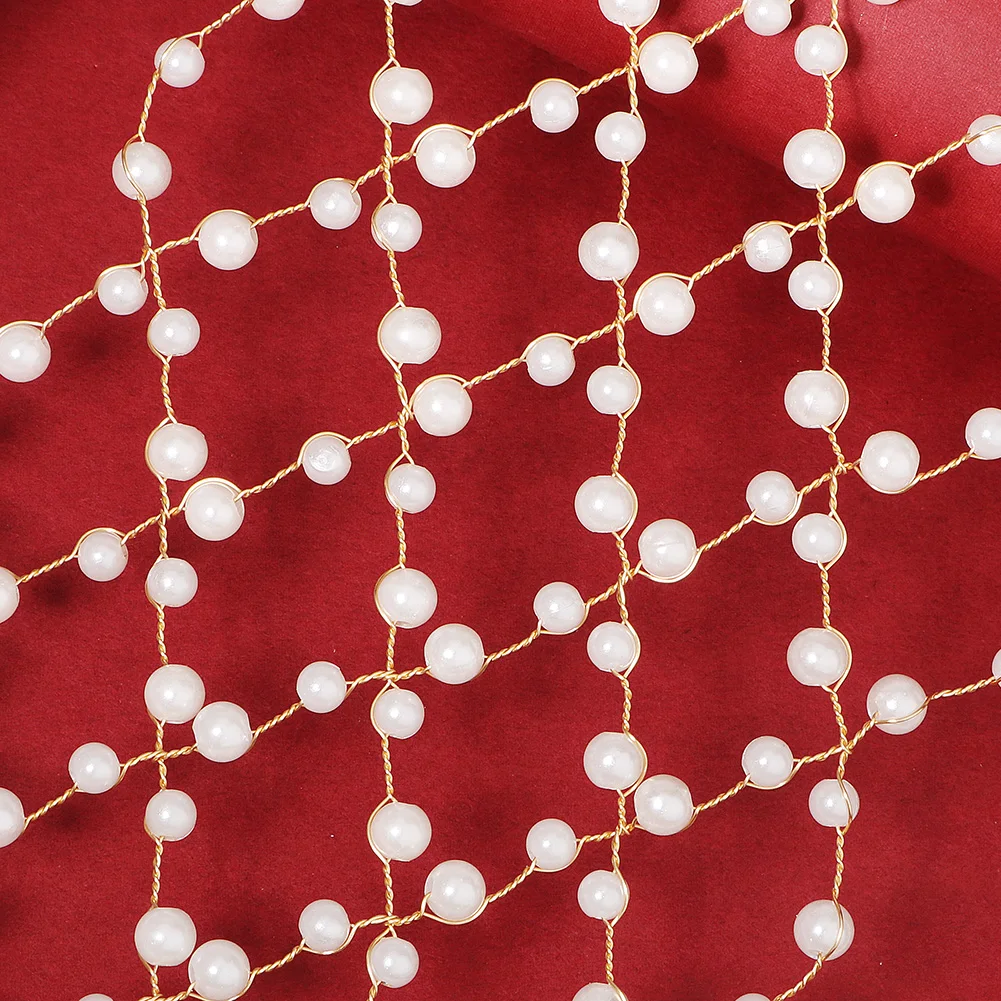 Fashion Pearl Hair Net Trendy Bride Wedding Hair Bands Sparkling Crystal Jewelry Crown Accessories For Women