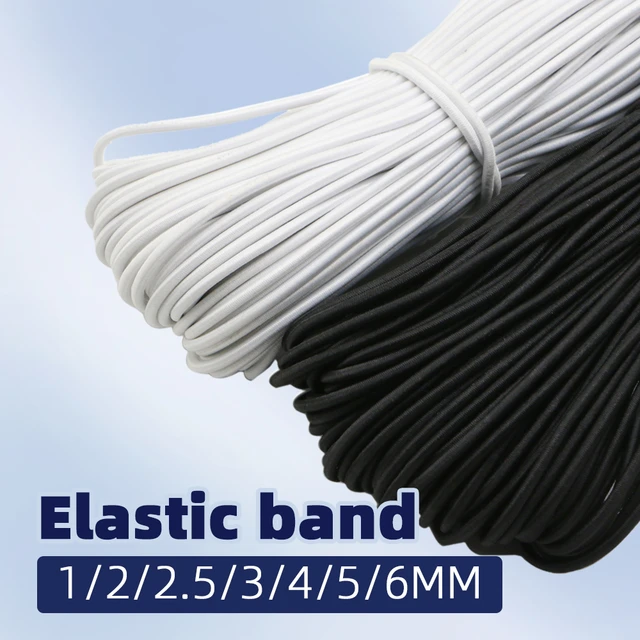 2MM Wide Round Black Elastic Cord - AliExpress