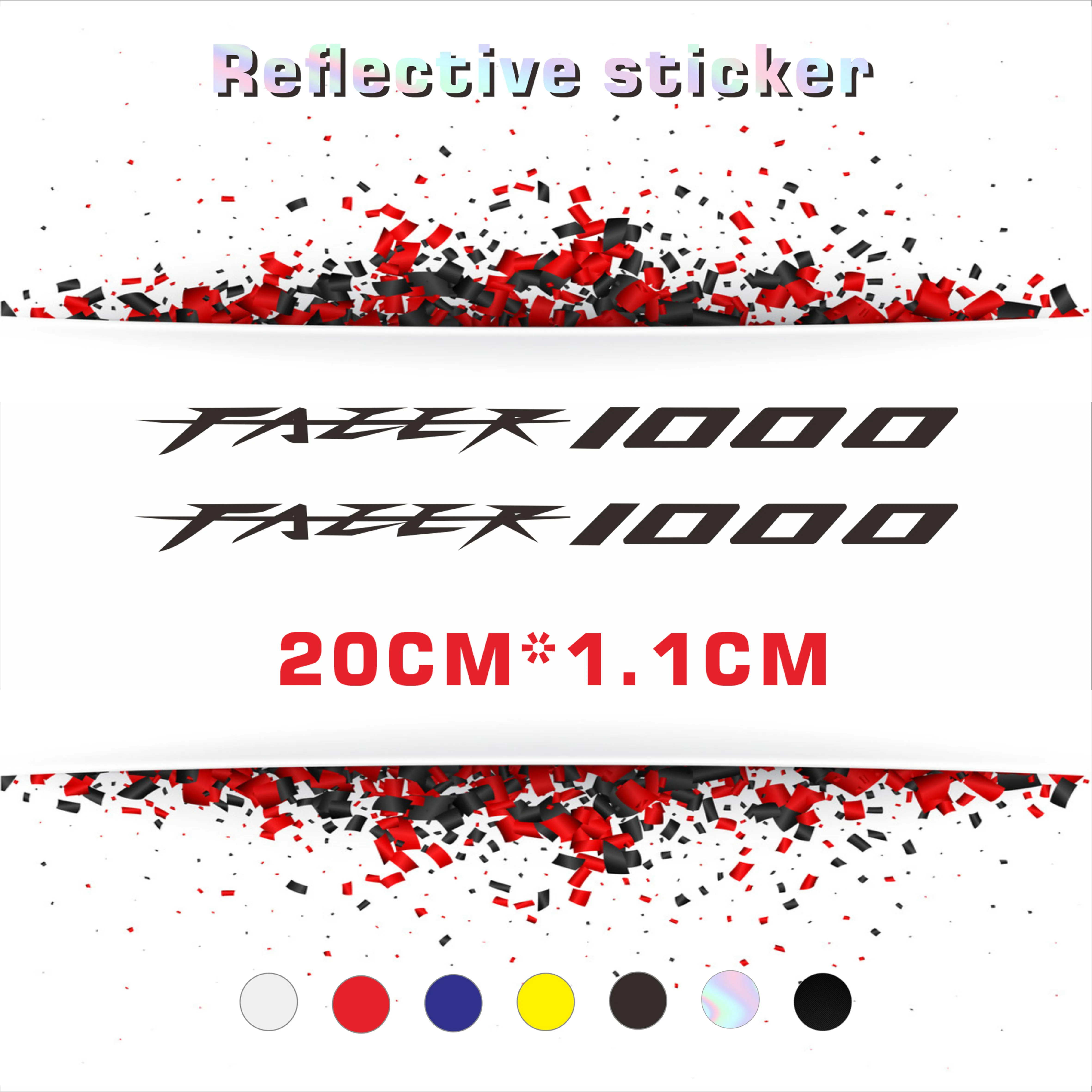 

8Inch Reflective Sticker Decal Motorcycle Car Sticker Wheels Fairing Helmet Sticker Decal For 2023FAZER1000