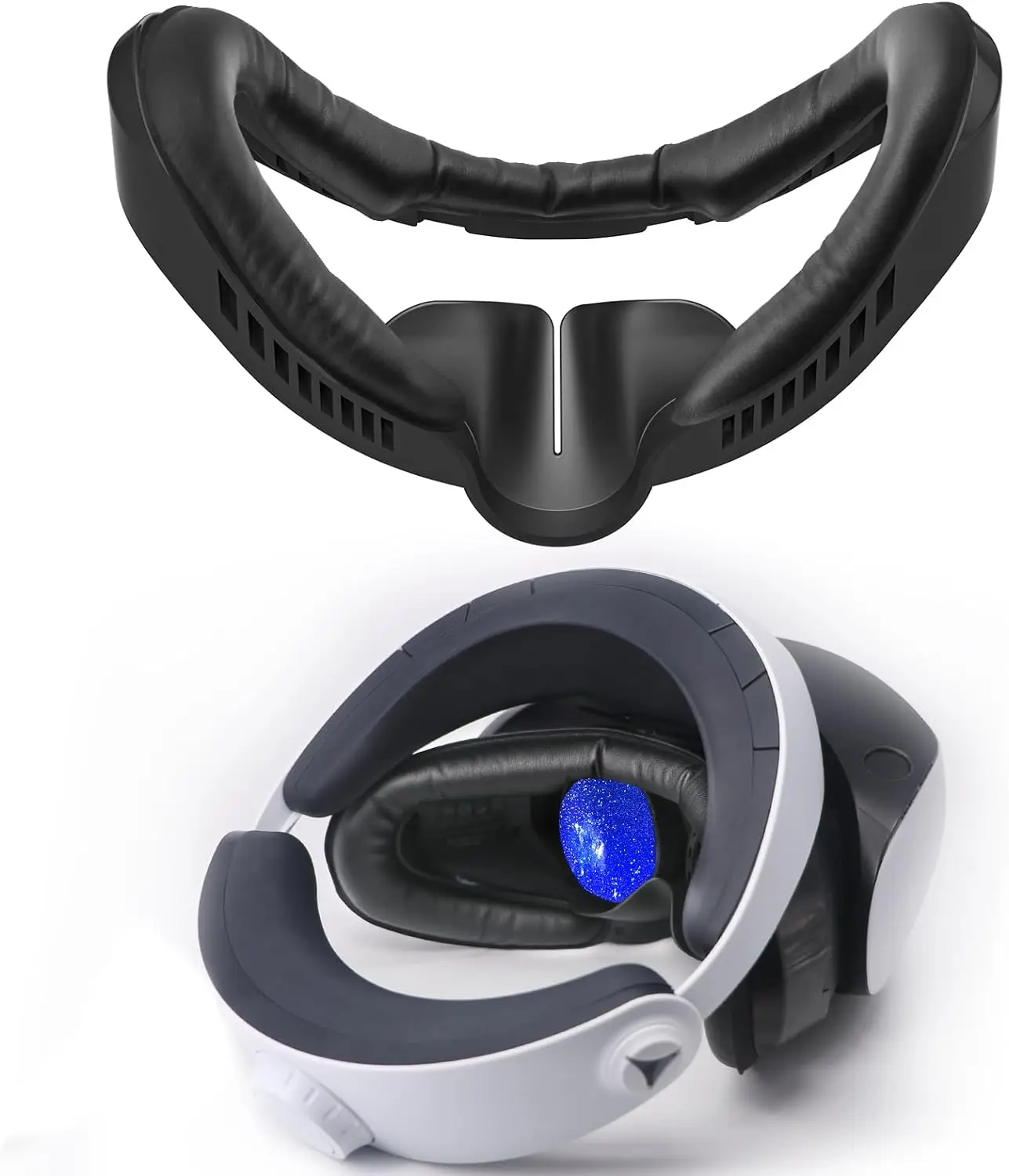 Compatible with PlayStation VR2 Face Bracket Replacement VR PU Leather Facial Interface Pad Protective for PSVR2