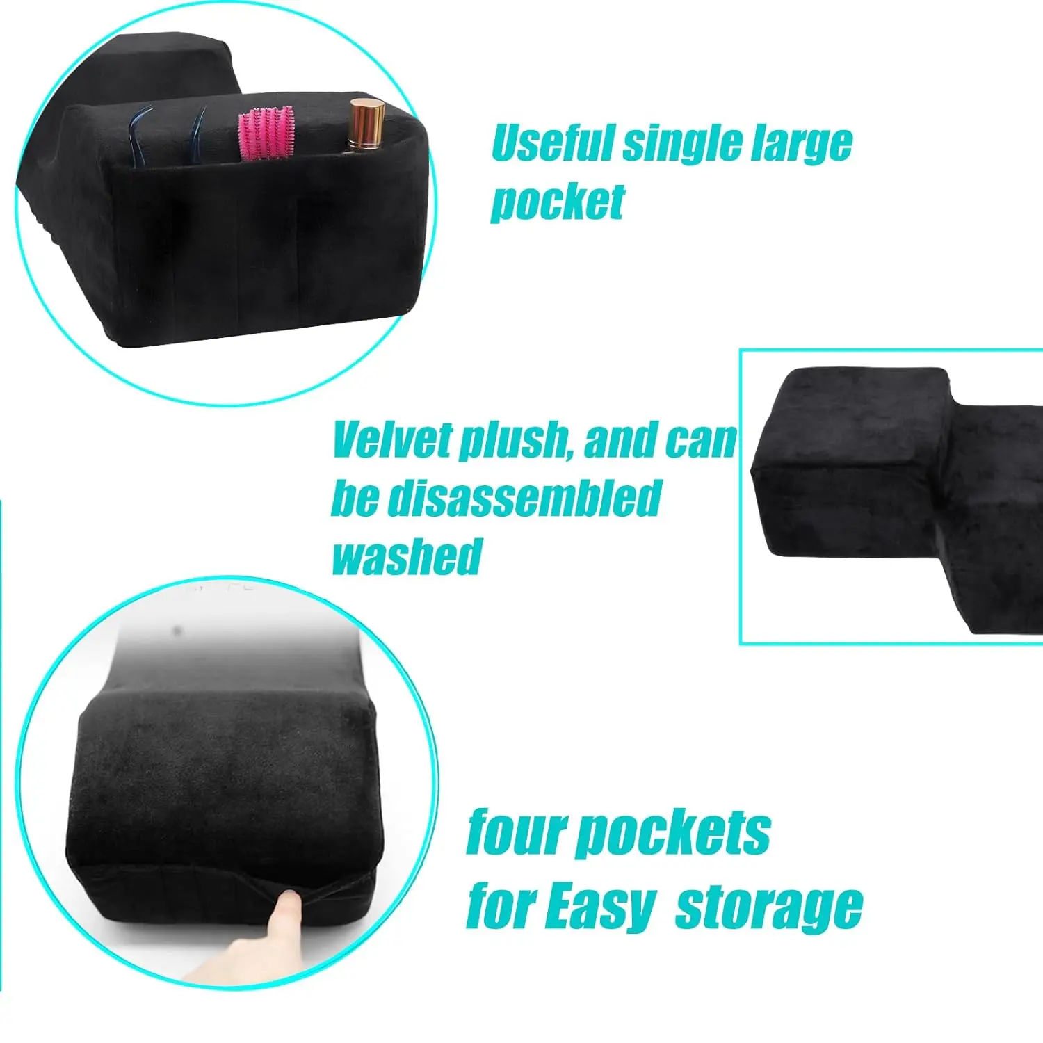 속눈썹 연장용 목 받침 베개, 부드러운 메모리폼 속눈썹 연장 베개, 포켓형 메이크업 살롱용