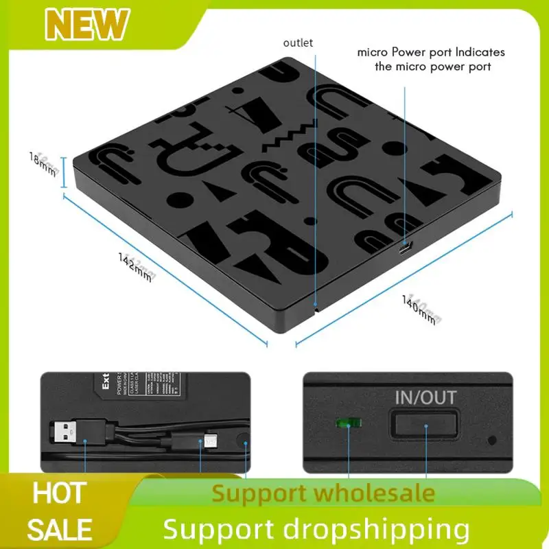 External DVD Optical Drive Laptop Desktop Universal Multifunction CD Burner USB3.0 External Optical Drive Player Easy To Use
