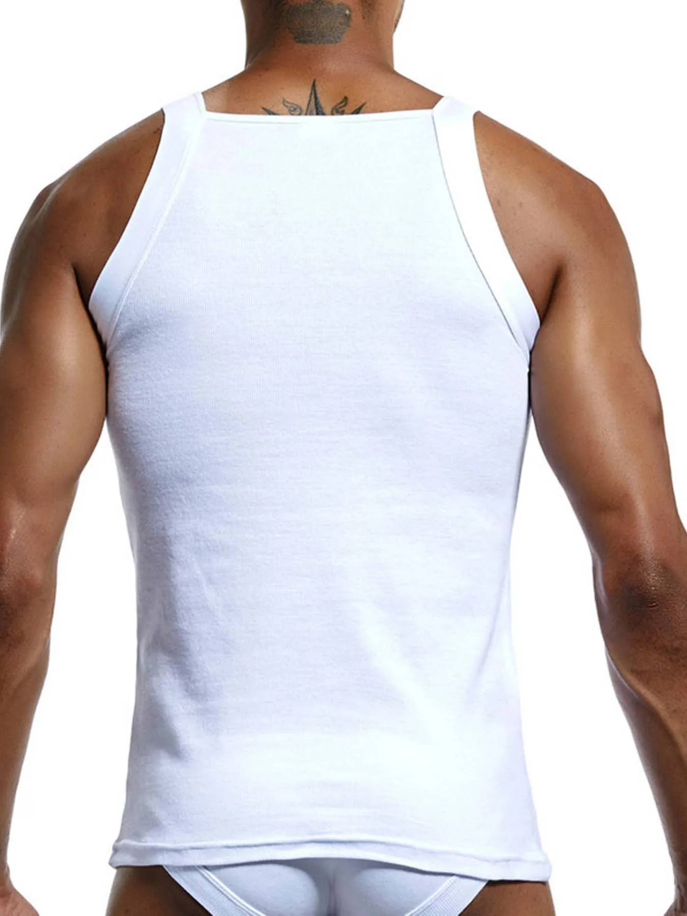 Herrenmode Weste Baumwolle Enges Tank Top Home Schlafen Einfarbig Sexy Asiatische Größe Lässig Ärmelloses Kleidungsstück Bodybuilding_voghion.com