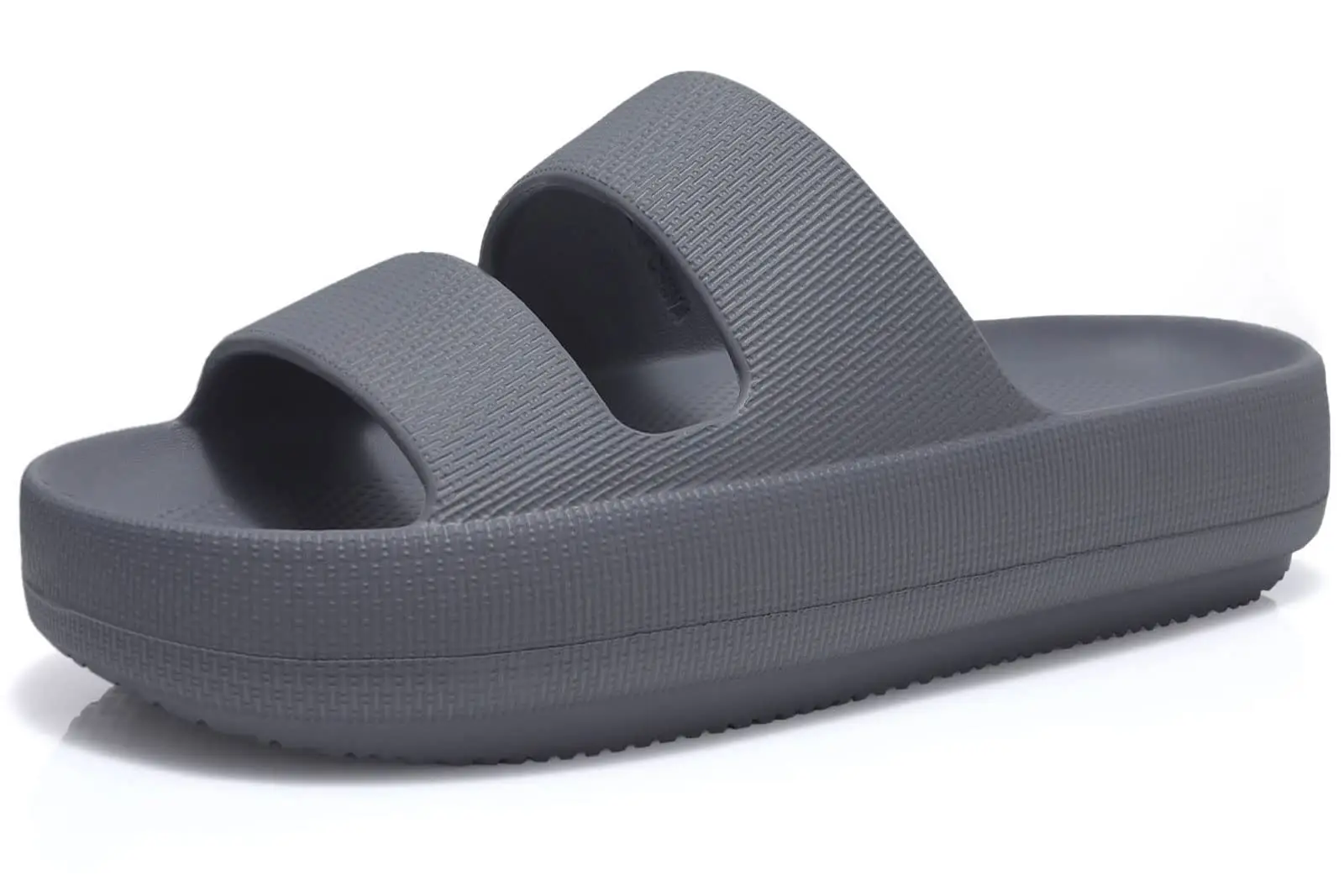 Evlmd Cloud Slides Sandals For Women And Men, Pillow House Slippers Shower Shoes, Ultimate Comfort, Lightweight, Non-Slip, White