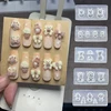 5 Pack*3D Cats&Dogs Nail Mold Transparent Silicone Carving Mould DIY UV Gel Nails Silicone Mould For Manicure Decora Tool(4*2CM) 1