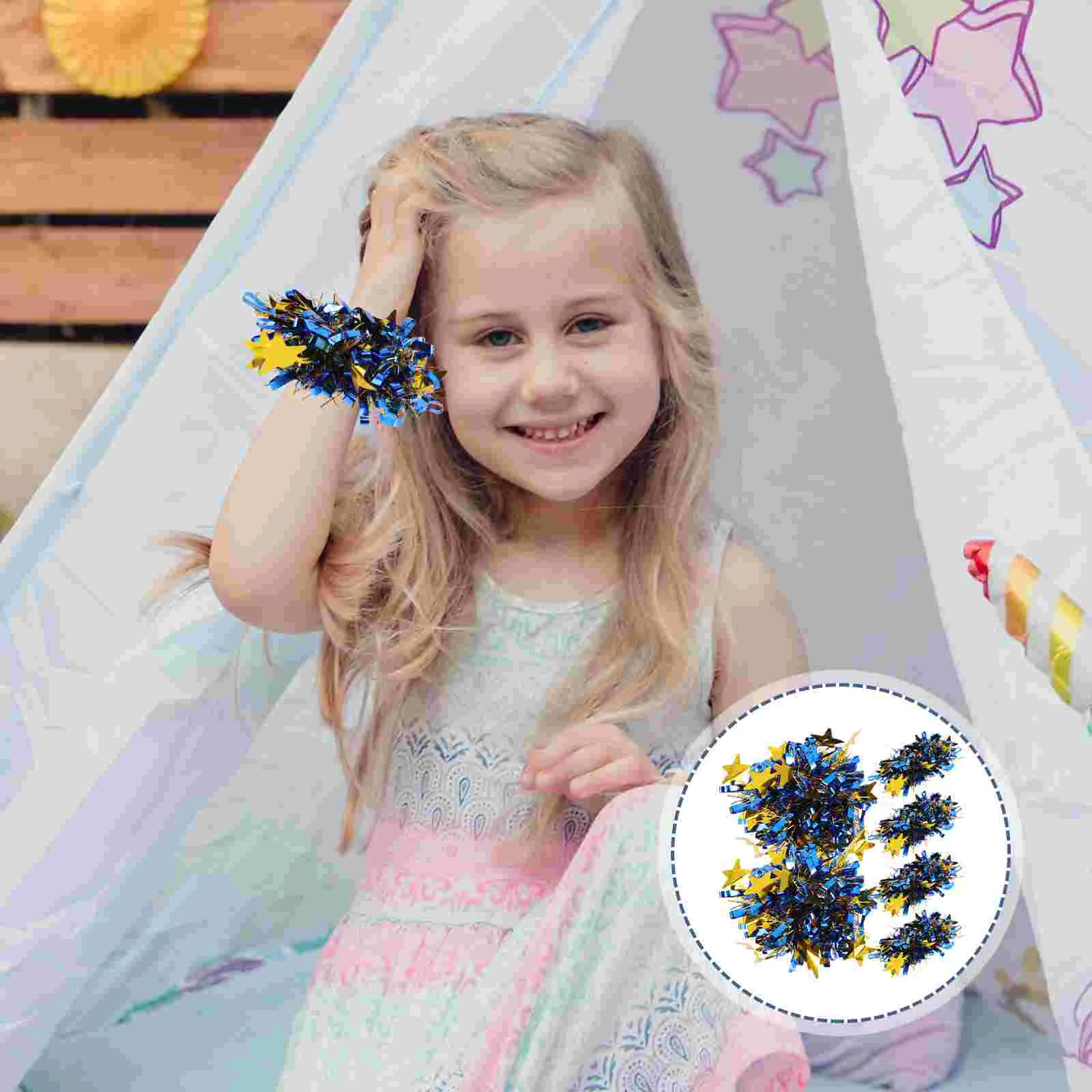 

6pcs Wear resistant Cheerleader Props Compact Cheerleader Pompoms Pom Pom Props