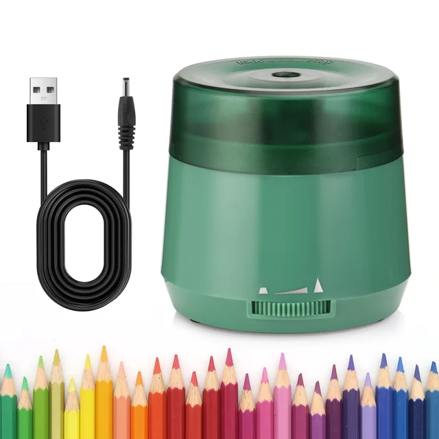 EAGLE Electric Pencil Sharpener USB/Battery Powered, 3s Fast Sharpener for 6-8mm Pencils 2 Point Options for School Home Office 1