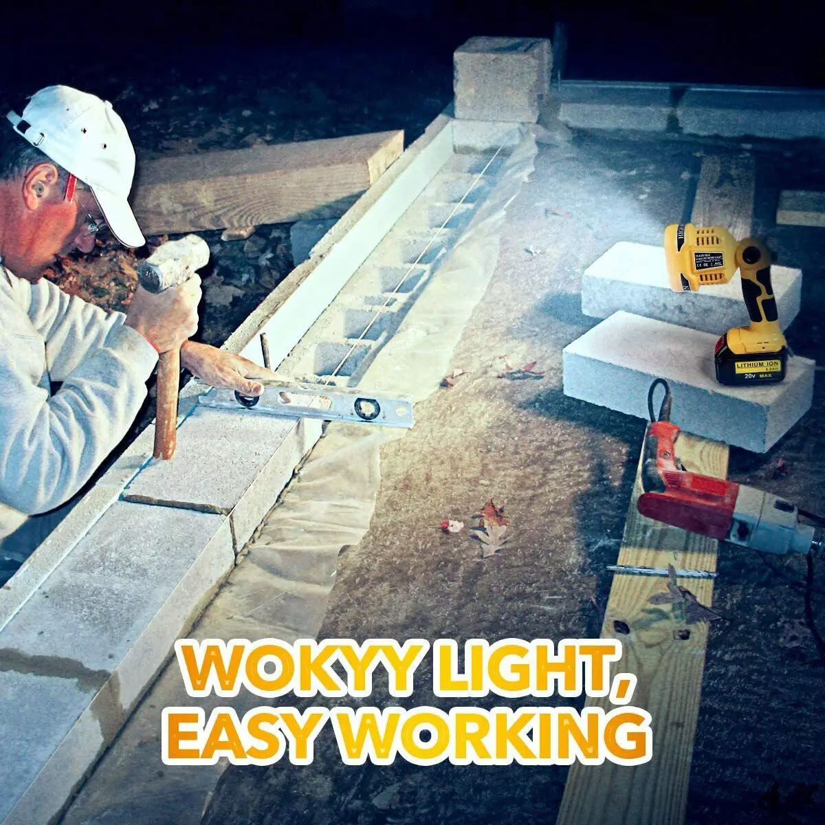 1120LM LED Work Light Flashlight 12W Spotlight For DeWalt 20V MAX Li-Ion Battery