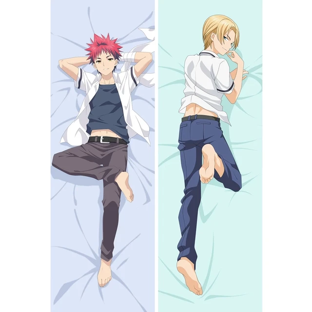 New Sōma Yukihira - Food Wars! Shokugeki no Soma Male Anime Dakimakura  Japanese Hugging Body Pillow Cover H3215