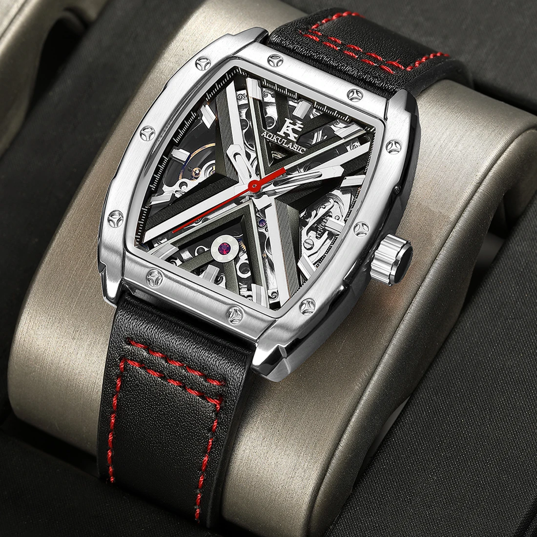 

Full Automatic Steampunk Mechanical Watch for Men Luxury Skeleton Transparent Hollow Orologio Male Wristwatch Business Man Clock