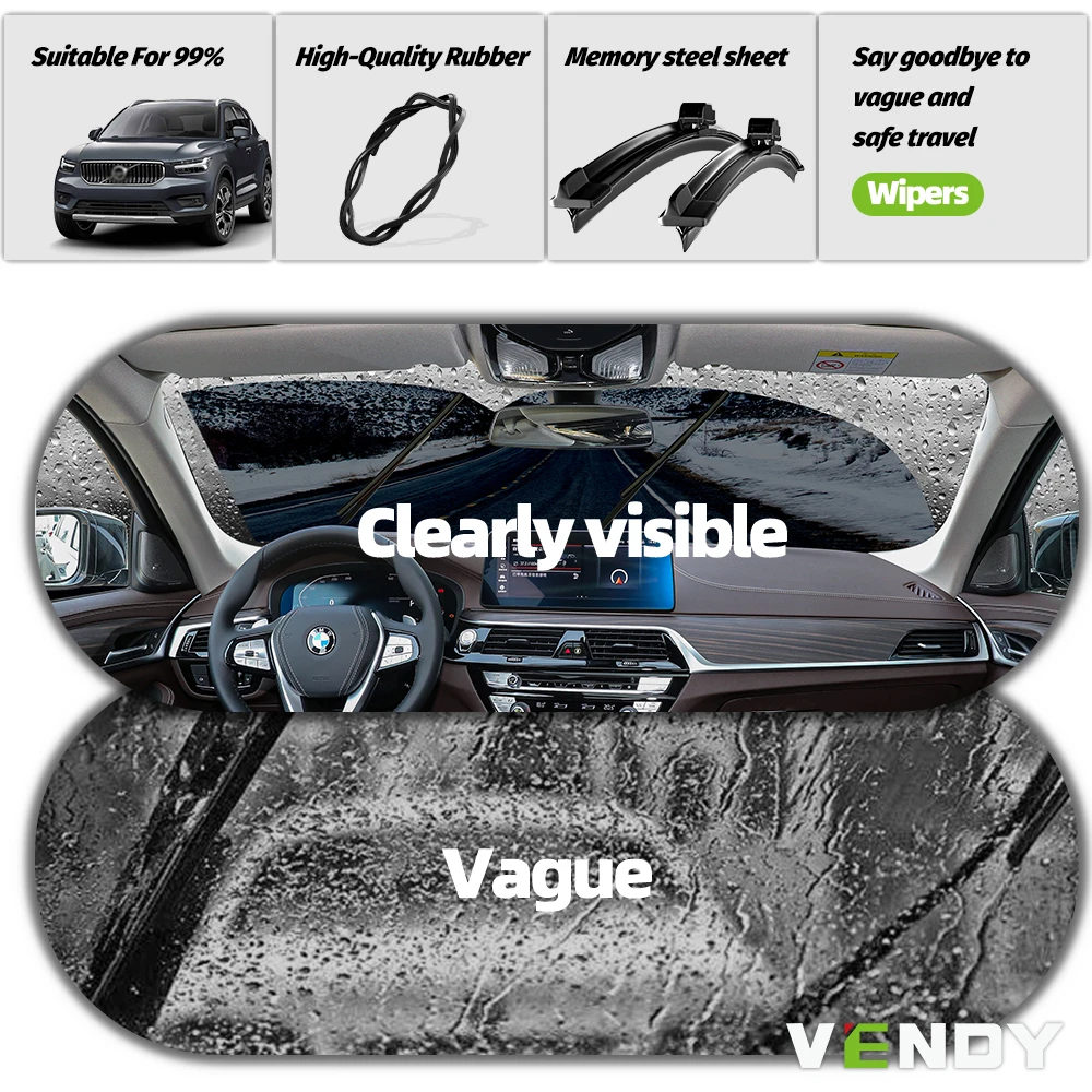 Premium All-Season Wiper Blade Set – Front & Rear