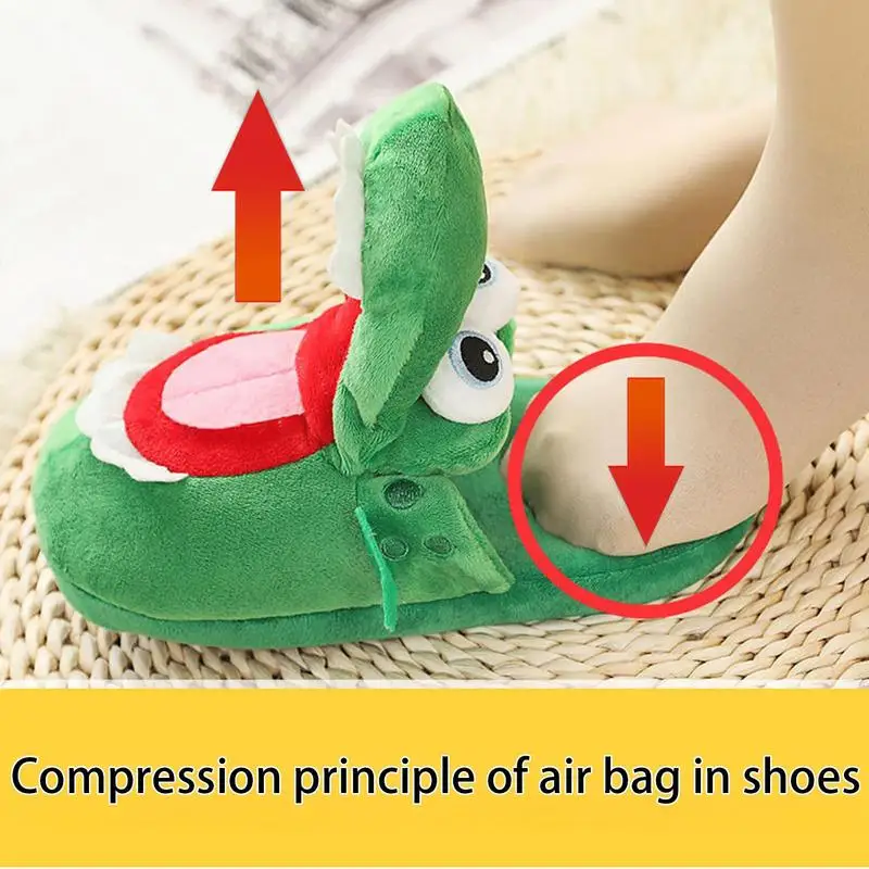Funny Crocodile Slippers Slip-proof Slip-proof Comfortable Crocodile Mouth Universal Warm Slipper For Kids Toys And Games