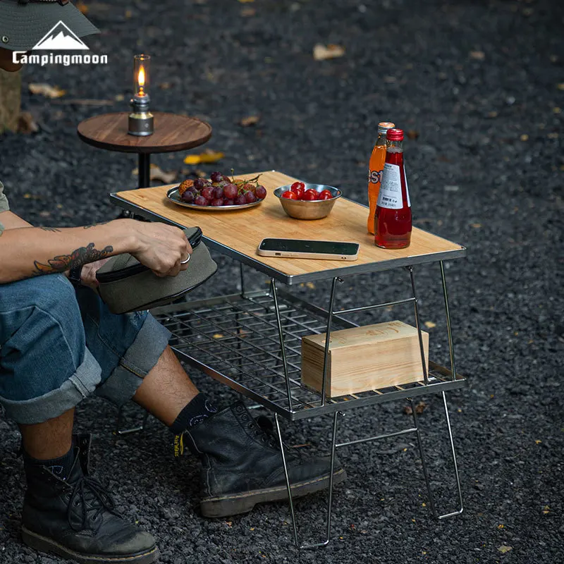 Portable Lunch Box CAMPINGMOON Aluminum Oxide Open Flame Heated Outdoor Picnic Camping