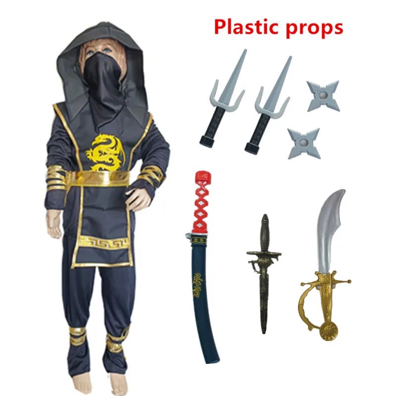 

Carnival Boy Ninja Anime Costume Cosplay Kids Warrior Children Superhero Set Halloween Party Dress Up