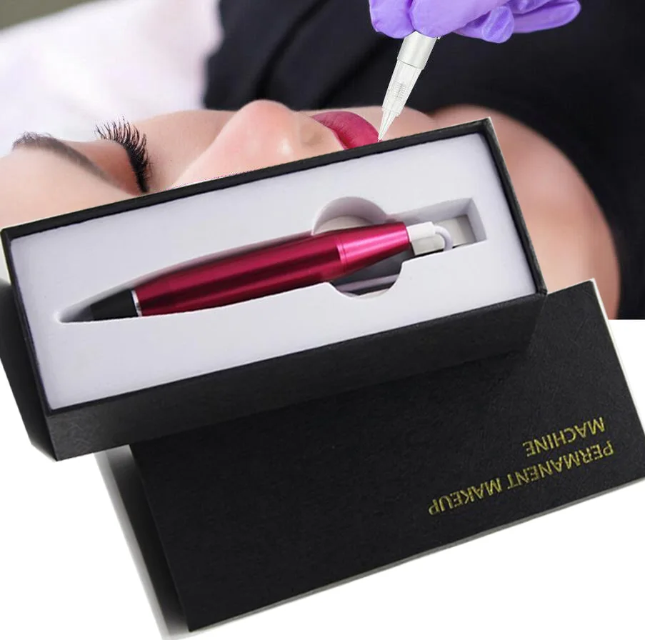 

Dermografo Permanent Makeup Pen Kit Rotary Tattoo Machine Swiss Motor Eyebrow Body Art Tattoo Gun with Screw Cartridge Needles