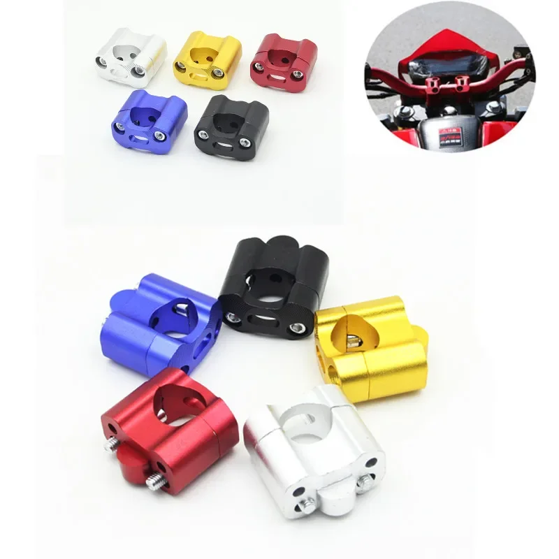 2 Pieces CNC 22mm 28mm Off road Motorcycle Bar Clamps Handlebar risers Adapter for 7/8" 1-1/8 Pit Dirt motorbike