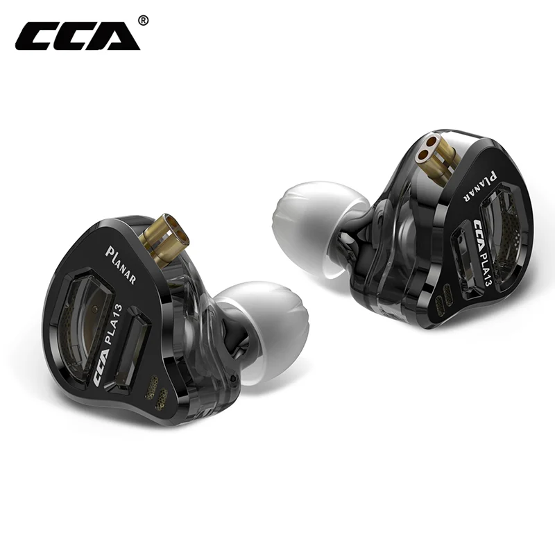 CCA PLA13 유선 이어폰 정형용 드라이버 인이어 모니터 이어버드 헤드셋, 마이크 포함 HIFI MP3 게임 스포츠 헤드폰