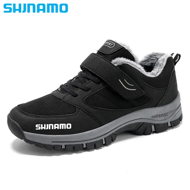 

2023 Winter New Plush Snow Boots Outdoor Anti-skid Breathable Fishing Shoes Warm Comfortable Sports Shoes Casual Hiking Shoes