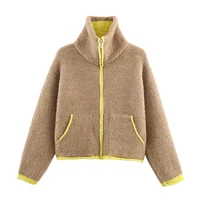 2026 Autumn Casual Jacket Coat Fashion Contrast Color Design Long Sleeve Zipper Jackets For Women Streetwear Casual Outerwear ﻿ - Image 3