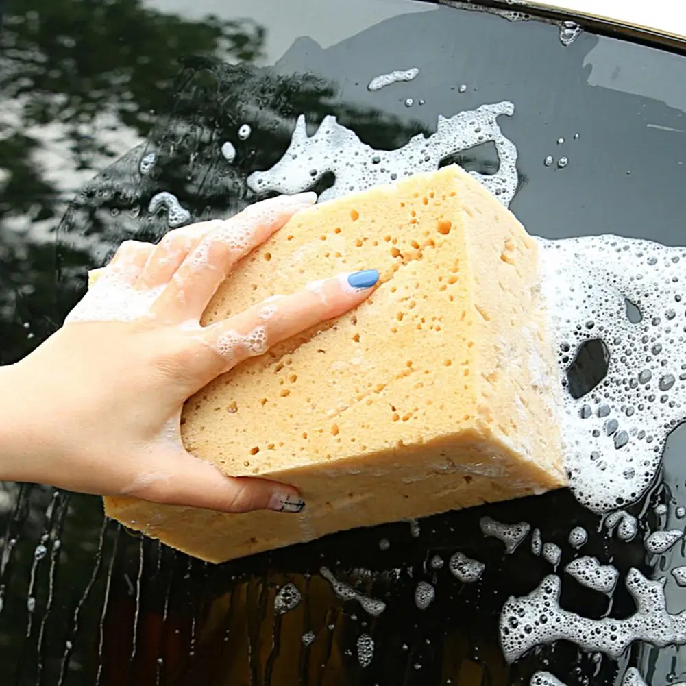 Washing Sponge Strong Water Absorption Honeycomb Rectangle Car Cleaning Sponge Multipurpose Car Washing Home Cleaning