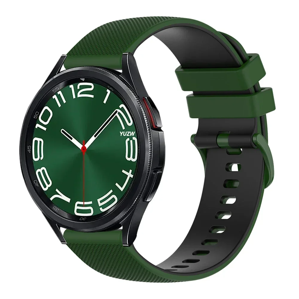 Two-Tone Silicone Watch Band Strap